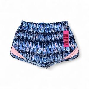 Lilly Pulitzer Shorts Women XS Luxletic Ocean Trail Low Tide Navy Sails Pink NWT